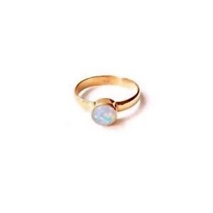Opal gold plated ring